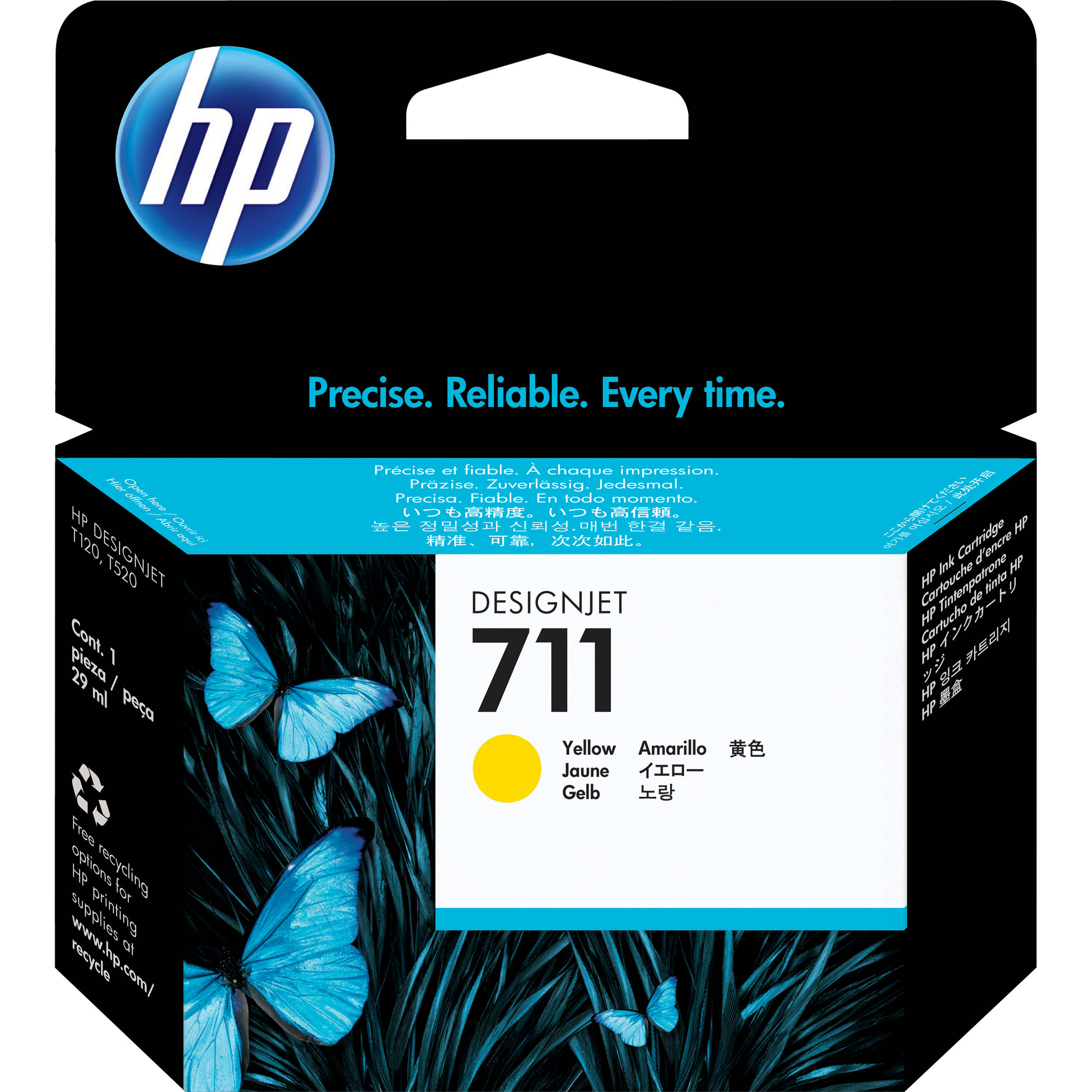 HP 711 29-ml Yellow DesignJet Ink Cartridge