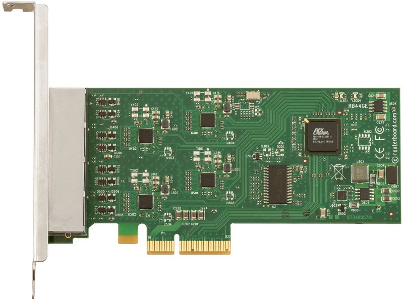 MikroTik RB44Ge PCIe 4-port Gigabit Ethernet
