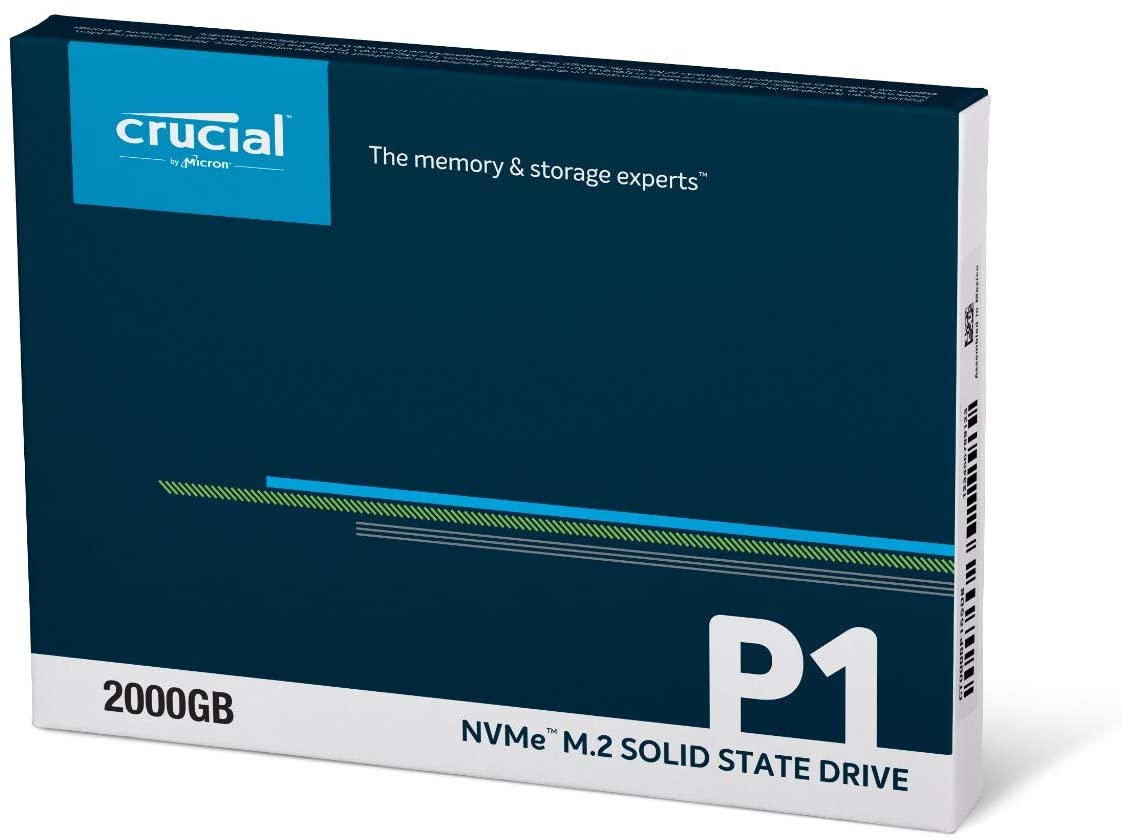 Crucial P1 2TB 3D NAND NVMe PCIe Internal SSD, up to 2000MB/s - CT2000P1SSD8