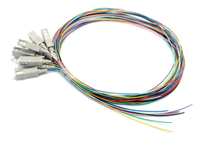 DAD Fiber Optic Pigtail Set (12 Fibres) OM2 Multi-mode Simplex SC/UPC 1.5 Meter Tight Buffer 0.9mm LSZH