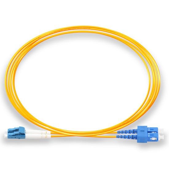 DAD 15M LC UPC - SC UPC 9/125 OS2 Duplex Single-Mode Fiber Optic Patch Cord