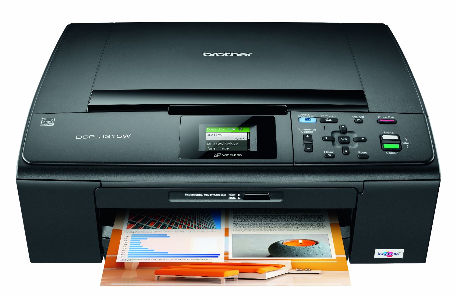 Brother Printer DCP-J315W Colour Inkjet