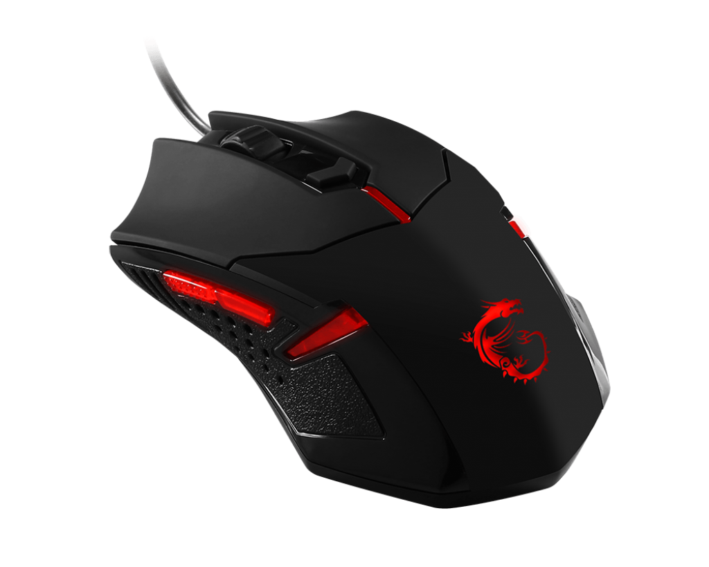 Interceptor DS B1 MSI USB Optical Gaming Mouse with Ergonomic Design & Weight System 