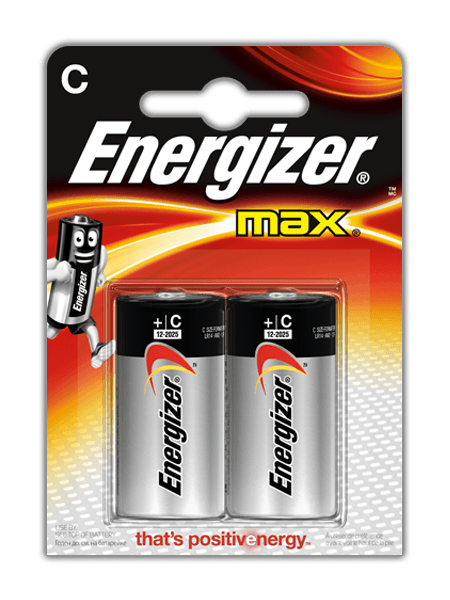 Energizer 1.5V C LR14 MAX Alkaline Batteries ( 2 Pack )