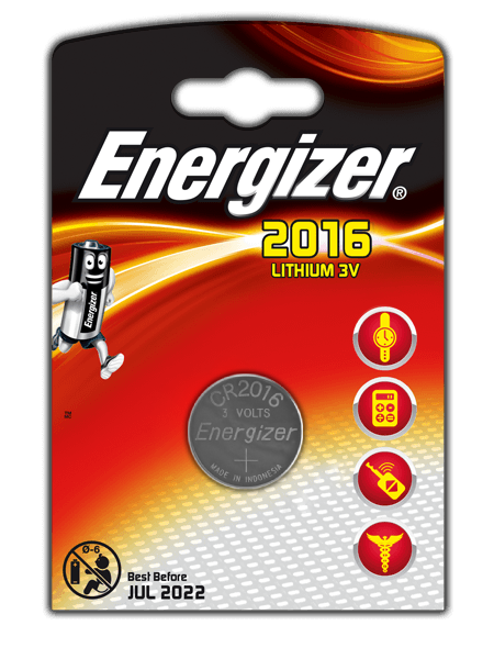 Energizer 2016 Lithium Coin Battery 1 Pack
