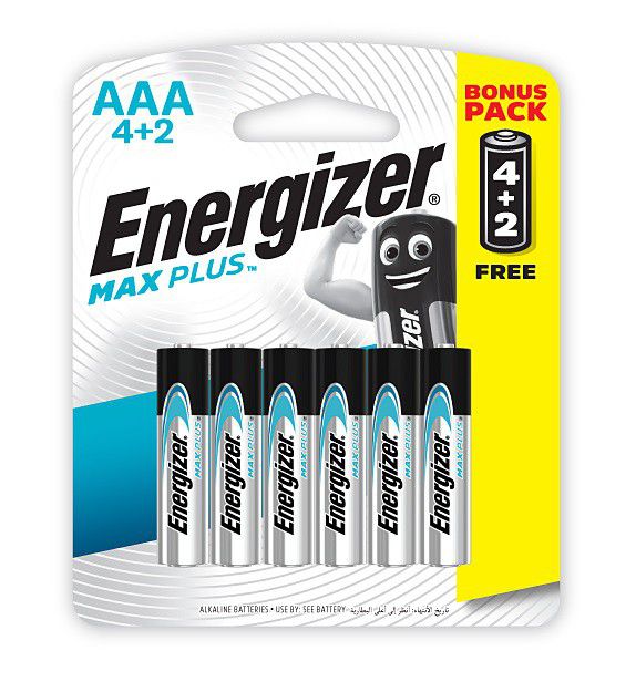 Energizer® MAX PLUS – AAA Batteries 1.5V AAA LR03 ( 4 Pack + 2 Free )