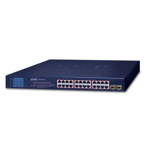 Planet GSW-2620VHP 24-Port 10/100/1000T 802.3at PoE + 2-Port Gigabit SFP Ethernet Switch