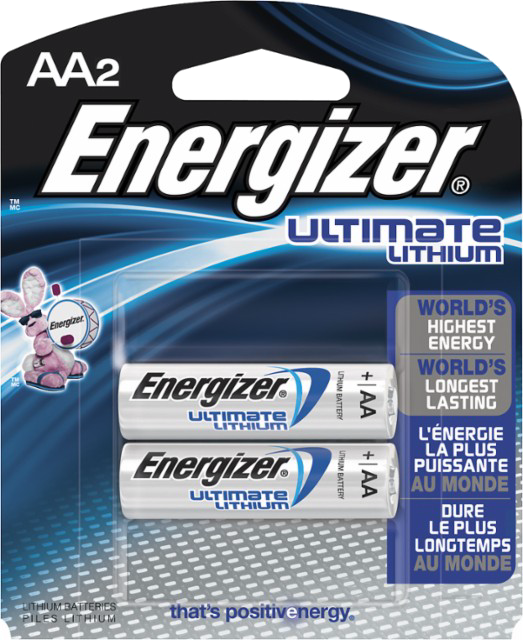 Energizer Ultimate Lithium - AA Batteries 1.5v AA FR6 (2 Pack)