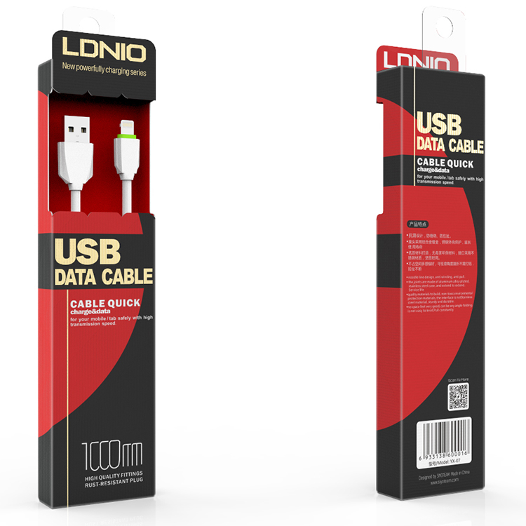 LDNIO LS07 Fast Charge Lighting USB Cable 1m