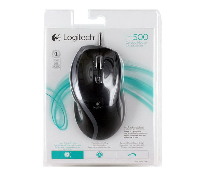Rund Tryk ned sende Logitech M500 Corded Mouse | Help Tech Co. Ltd