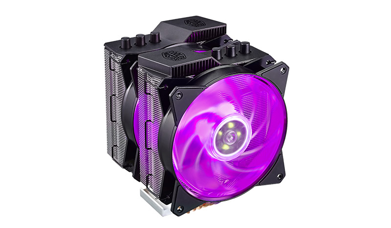 Cooler Master MA620P Twin Tower RGB CPU Air Cooler 6 CDC Heat Pipes 2 RGB Master Fan with Intel/AMD AM4 Support Cooling (MAP-D6PN-218PC-R1)