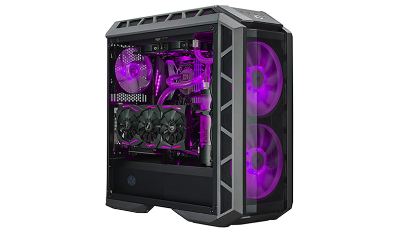Cooler Master MasterCase H500P ATX Mid-Tower Case with Two 200mm RGB Fans In The Front and Tempered Glass Side Panel Cases (MCM-H500P-MGNN-S00)
