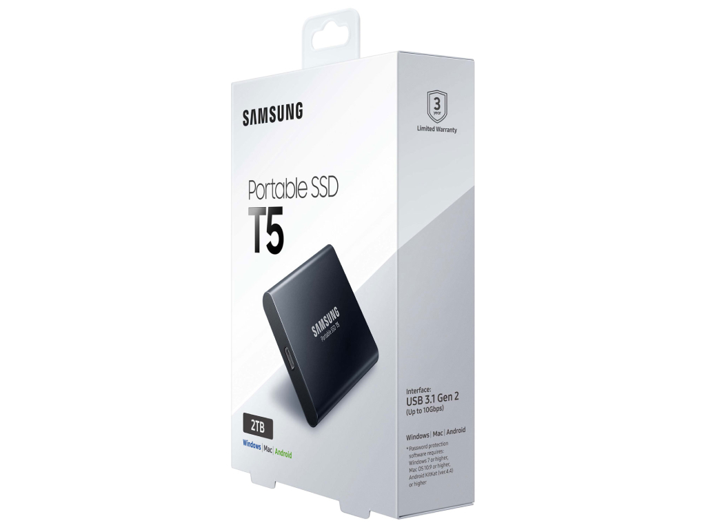 Samsung T5 2TB USB External Solid State Drive (MU-PA2T0B/AM)