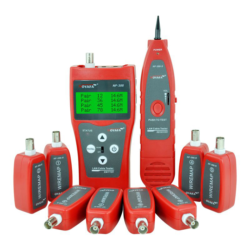 Noyafa NF-388 Multipurpose Network LAN Phone Audio Cable Tester with 8 Far-end Passive Test Jacks