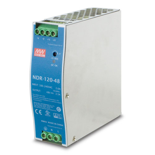 Planet PWR-120-48 (MEAN WELL/NDR-120-48) DC Single Output Industrial DIN Rail Power Supply Units