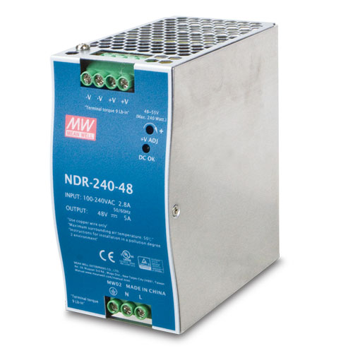 Planet PWR-240-48 (MEAN WELL/NDR-240-48) DC Single Output Industrial DIN Rail Power Supply Units
