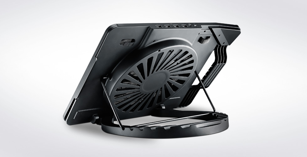 Cooler Master ERGOSTAND III Laptop Cooling Pad 'Adjustable Angle, USB Hub, Supports Up to 17” laptops' R9-NBS-E32K-GP
