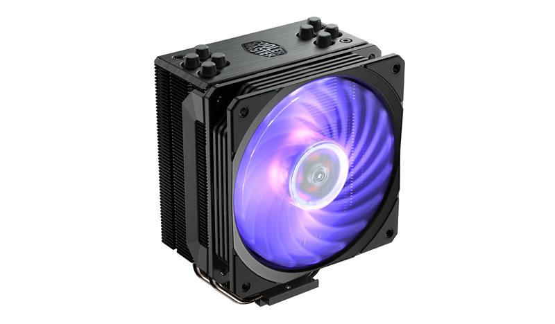 Cooler Master RR-212S-20PC-R1 Hyper 212 RGB Black Edition CPU Air Cooler 4 Direct Contact Heat Pipes 120mm RGB Fan