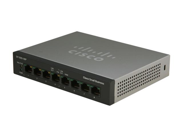 Cisco SF100D-08P 8-Port 10 100 PoE Desktop Switch