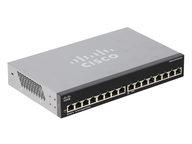 Cisco SG100-16 100 Series 16-Port Unmanaged Network Switch