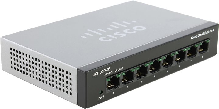 Cisco Small Business SG100D-08 Unmanaged 8-Port Desktop Gigabit Switch