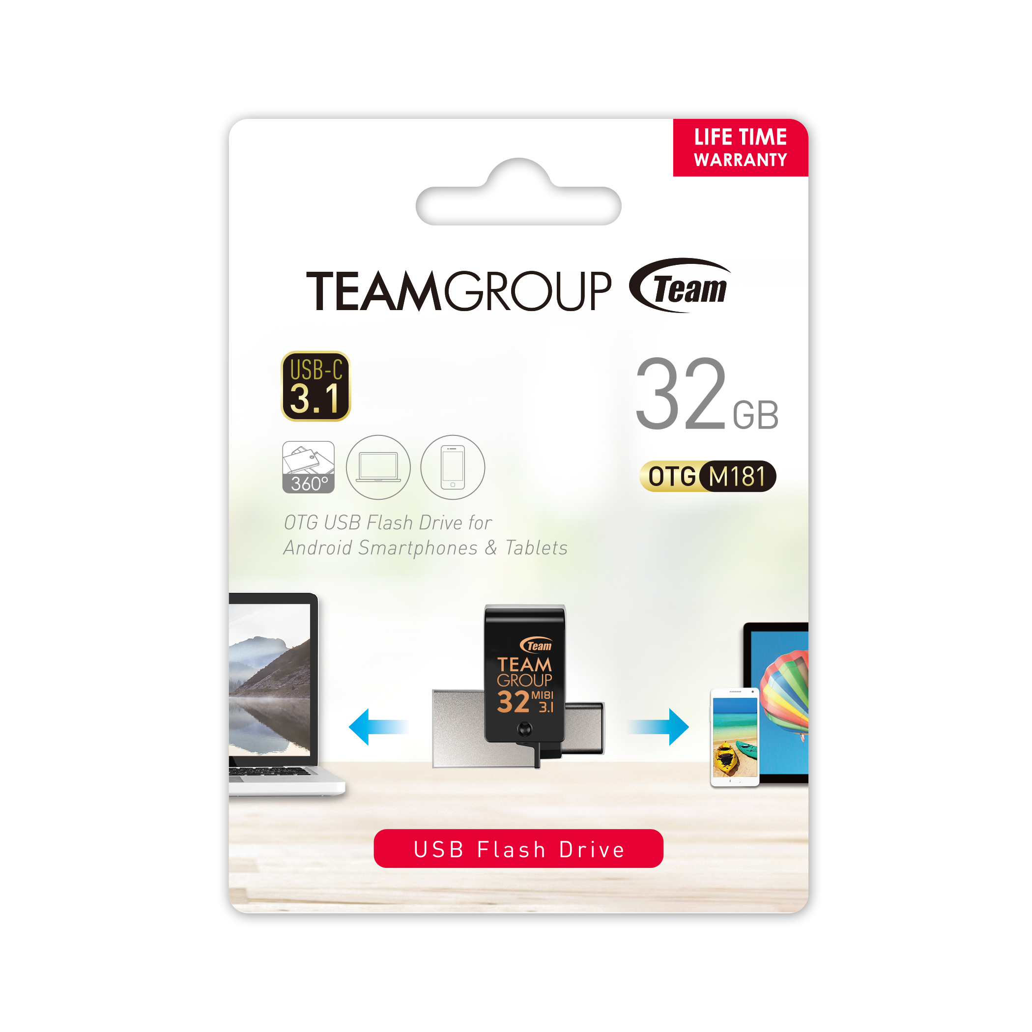 TeamGorup M181 32GB OTG usb 3.0 Type-C Dual Flash Drive TM181332GB01