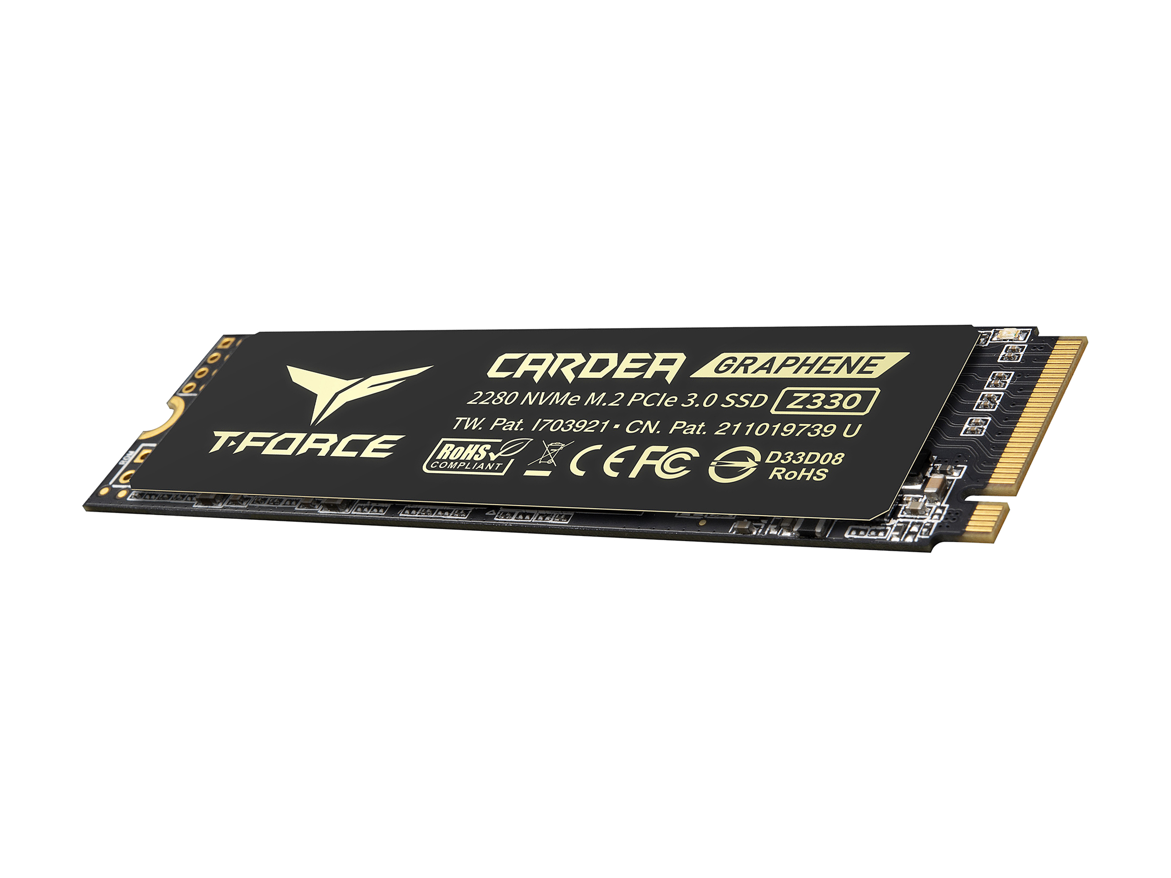 Team Group T-FORCE CARDEA ZERO Z330 M.2 2280 1TB PCIe Gen3 x4 with NVMe 1.3 Internal Solid State Drive (SSD) TM8FP8001T0C311