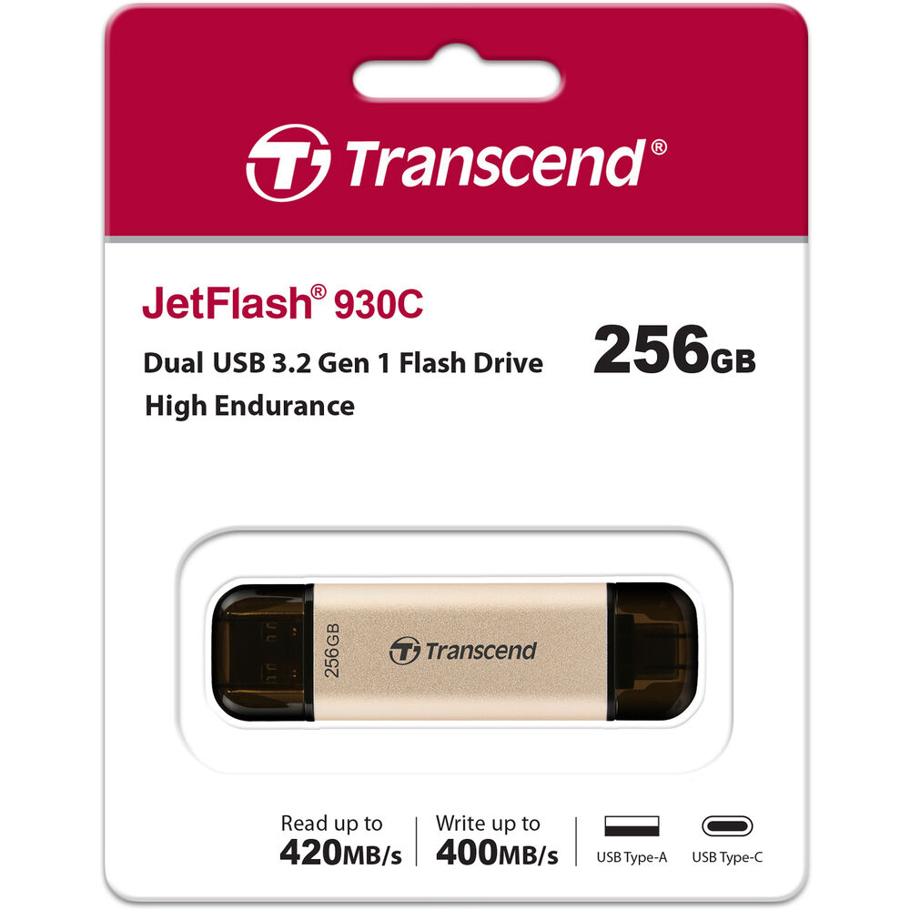 Transcend JetFlash 930C 2-In-1 Flash Drive 256GB (TS256GJF930C)