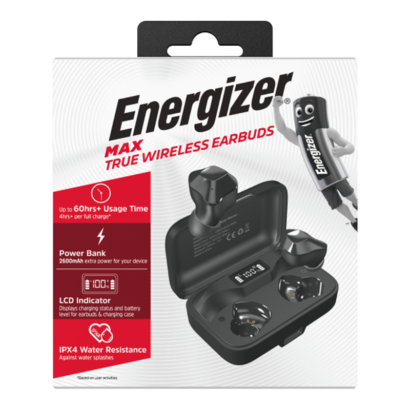 Energizer UB2609 Wireless Bluetooth Earbuds with Charging Case
