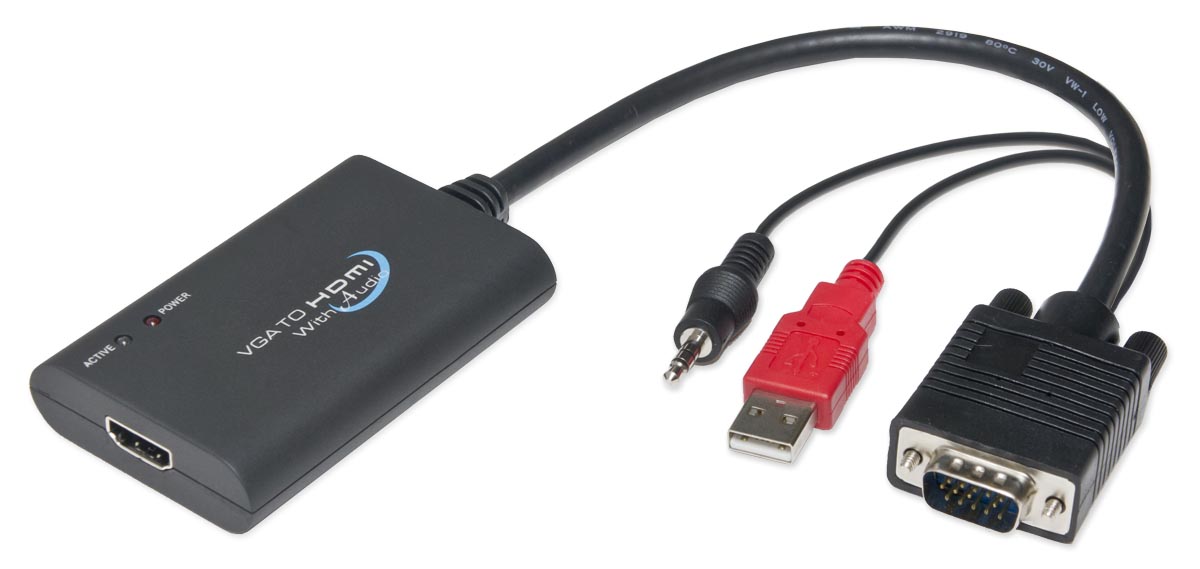 Wiretek HDMI To VGA+USB+Audio