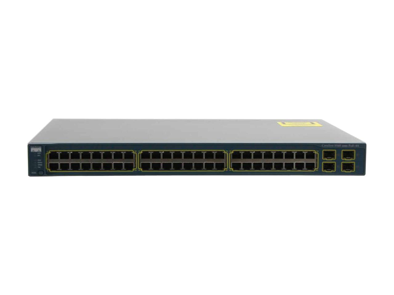Cisco WS-C3560G-48PS-S SMI POE 802.3af Gigabit 3560G Catalyst Switch