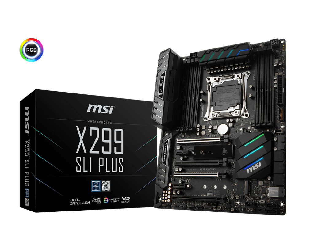 MSI X299 SLI PLUS LGA 2066 Intel X299 SATA 6Gb/s USB 3.1 ATX Intel Motherboard