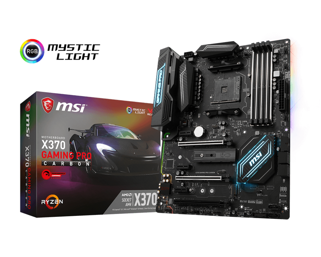MSI Gaming AMD Ryzen X370 DDR4 VR Ready HDMI USB 3 SLI CFX ATX Motherboard