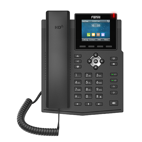 Fanvil X3SG IP Phone Gigabit with 4 SIP Lines and 2 Line Keys and Color Display 2.8-inch